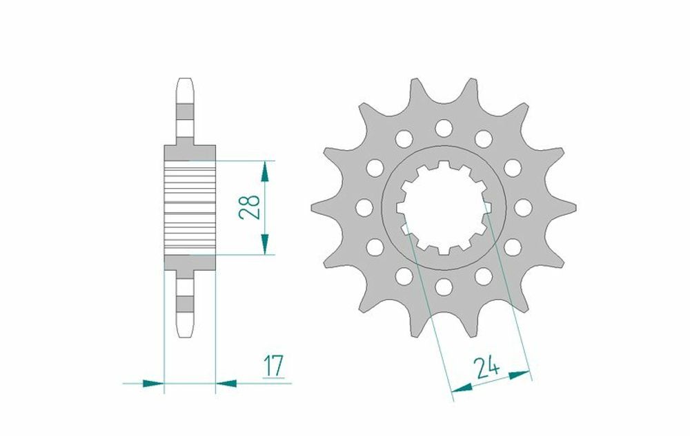 SP 1074993002 AFAM Standard Stahlritzel vorne 20511 - 520    passend fuer HONDA CBR 600 F