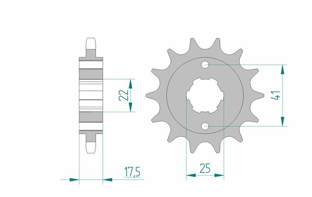 SP 1075004001 AFAM Standard Stahlritzel vorne 20513 - 525    passend fuer HONDA XBR 500