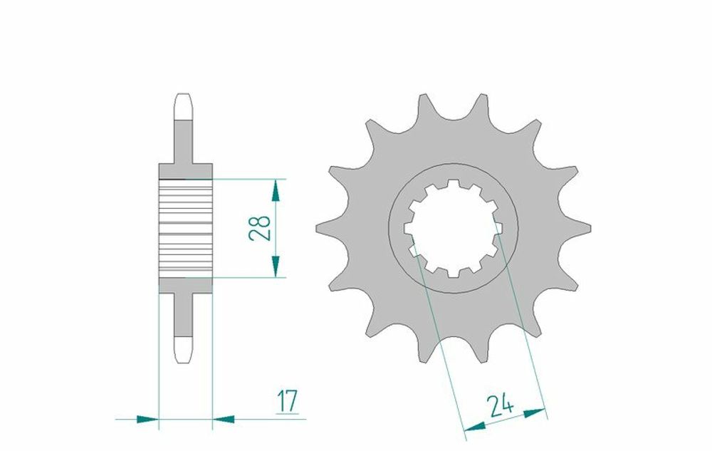 SP 1075026004 AFAM Standard Stahlritzel vorne 20516 - 520    passend fuer HONDA CB 600 F HORNET
