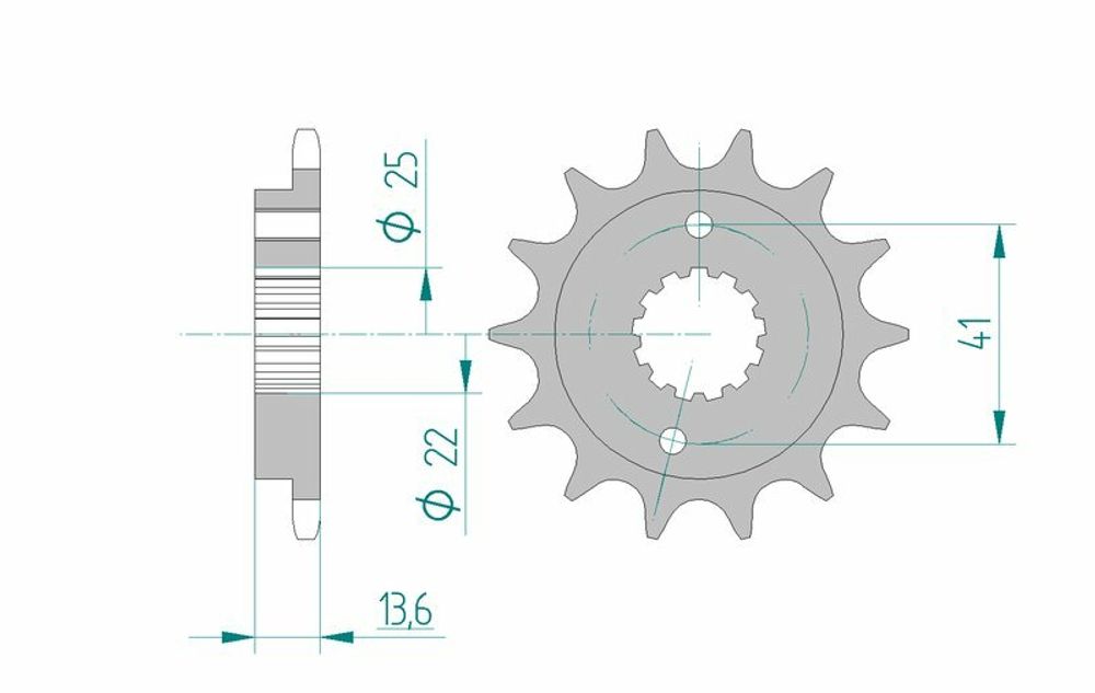 SP 1075037002 AFAM Standard Stahlritzel vorne 20517 - 520    passend fuer HONDA XR 650 R