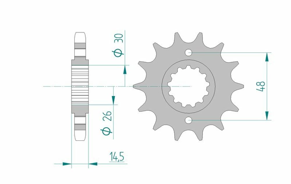 SP 1075069003 AFAM Standard Stahlritzel vorne 20602 - 530    passend fuer HONDA CBX 750 P