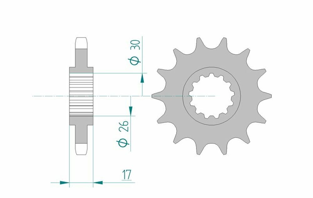 SP 1075081002 AFAM Standard Stahlritzel vorne 20603 - 530    passend fuer HONDA VTR 1000 SP