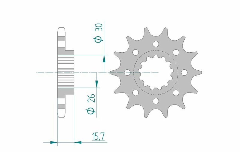SP 1075092002 AFAM Standard Stahlritzel vorne 20605 - 525    passend fuer HONDA VFR 750 R