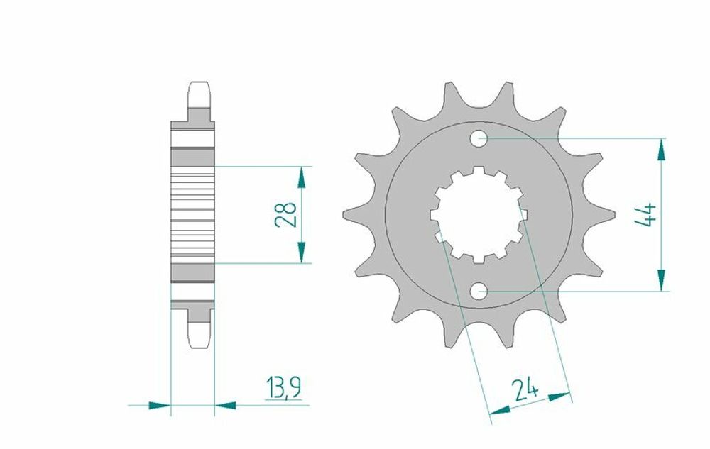 SP 1075103003 AFAM Standard Stahlritzel vorne 20606 - 525    passend fuer HONDA XRV 750