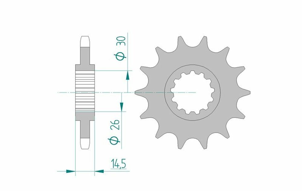SP 1075114001 AFAM Standard Stahlritzel vorne 20607 - 525    passend fuer HONDA CB 750