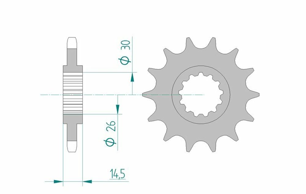 SP 1075147001 AFAM Standard Stahlritzel vorne 20611 - 525    passend fuer HONDA CB 750