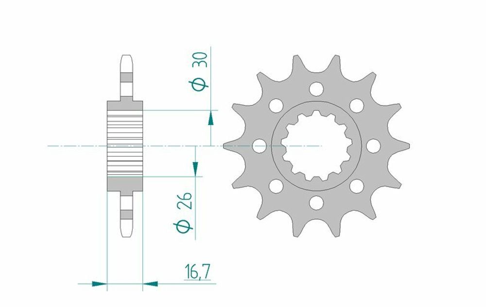 SP 1075169003 AFAM Standard Stahlritzel vorne 20613 - 520    passend fuer HONDA CBR 600 F