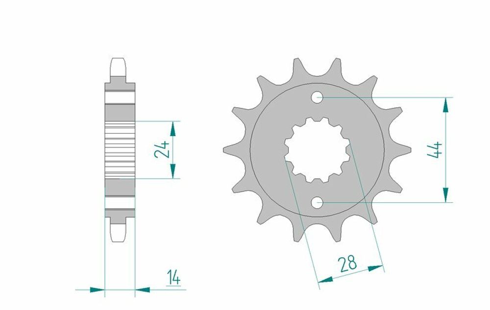 SP 1075180001 AFAM Standard Stahlritzel vorne 20614 - 525    passend fuer HONDA VT 750 C