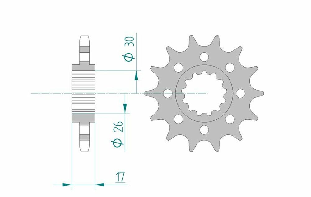 SP 1075192001 AFAM Standard Stahlritzel vorne 20615 - 525    passend fuer HONDA CBR 1000 RR