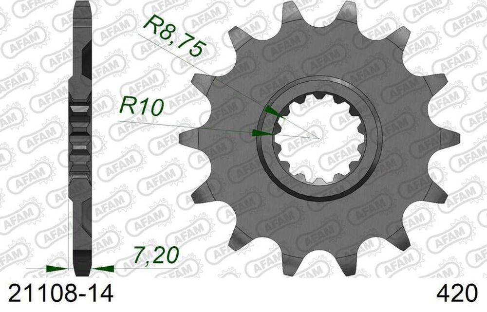SP 1075246001 AFAM Standard Stahlritzel vorne 21108420    passend fuer YAMAHA YZ 65