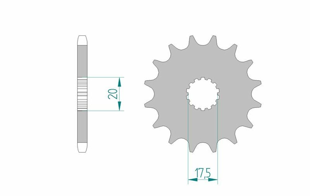 SP 1075279006 AFAM Standard Stahlritzel vorne 21202 - 428    passend fuer DERBI GPR 125