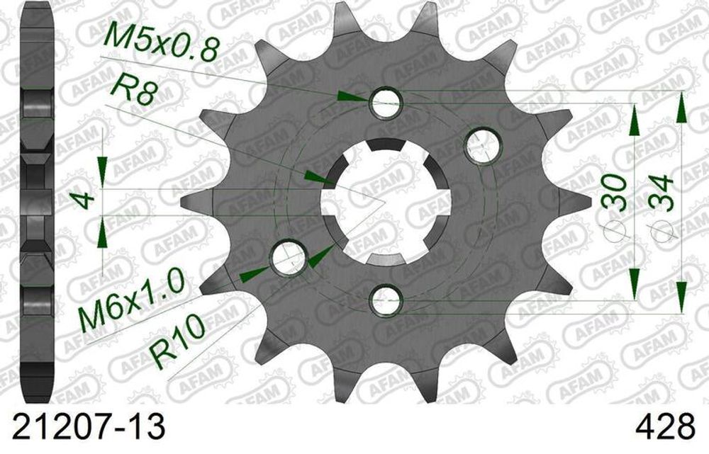 SP 1075314001 AFAM Standard Stahlritzel vorne 21207 - 428    passend fuer RIEJU TANGO 125