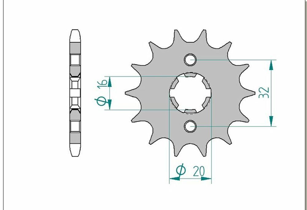 SP 1075325003 AFAM Standard Stahlritzel vorne 21208 - 428    passend fuer YAMAHA YZF-R125