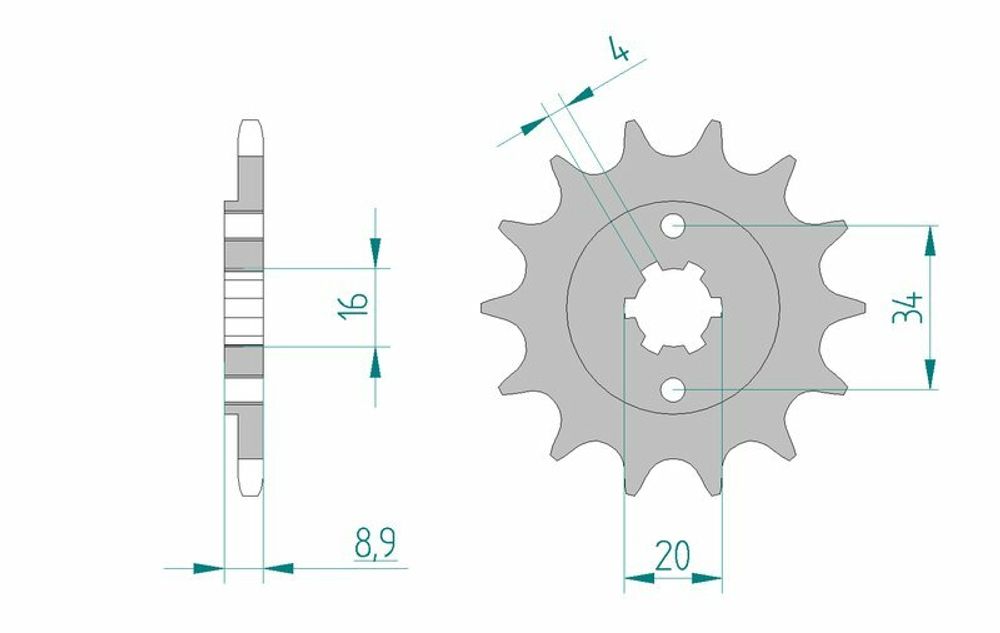 SP 1075336002 AFAM Standard Stahlritzel vorne 21300 - 520    passend fuer HYOSUNG GV 250 AQUILA