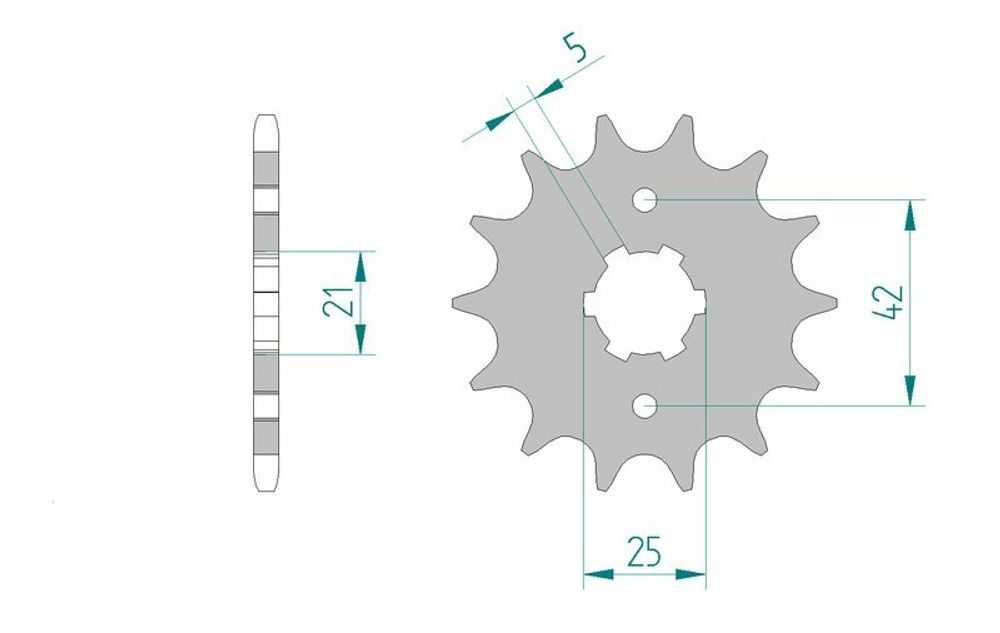 SP 1075347002 AFAM Standard Stahlritzel vorne 21301 - 520    passend fuer YAMAHA SR 250