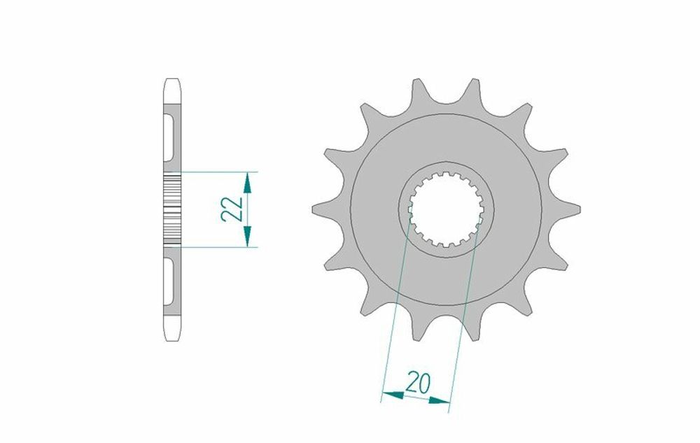 SP 1075401002 AFAM Standard Stahlritzel vorne 21309 - 520    passend fuer FANTIC XX 125