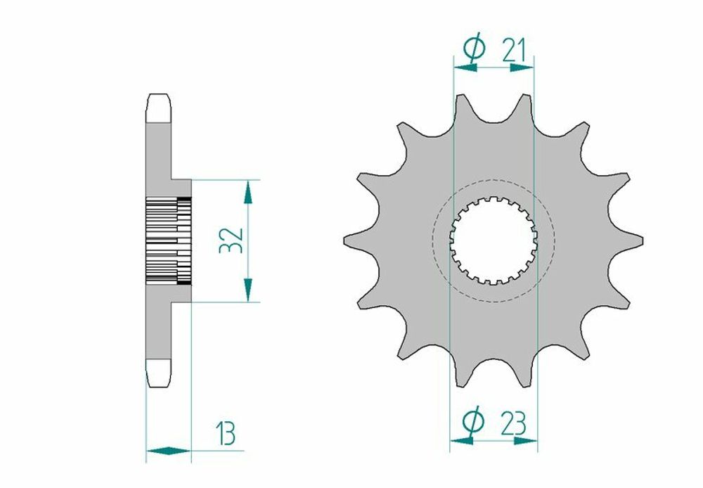 SP 1075413001 AFAM Standard Stahlritzel vorne 21311 - 428    passend fuer YAMAHA YBR 250