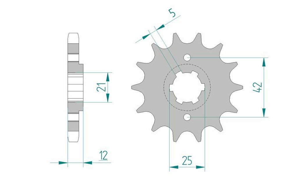 SP 1075457002 AFAM Standard Stahlritzel vorne 21501 - 530    passend fuer YAMAHA YT 60
