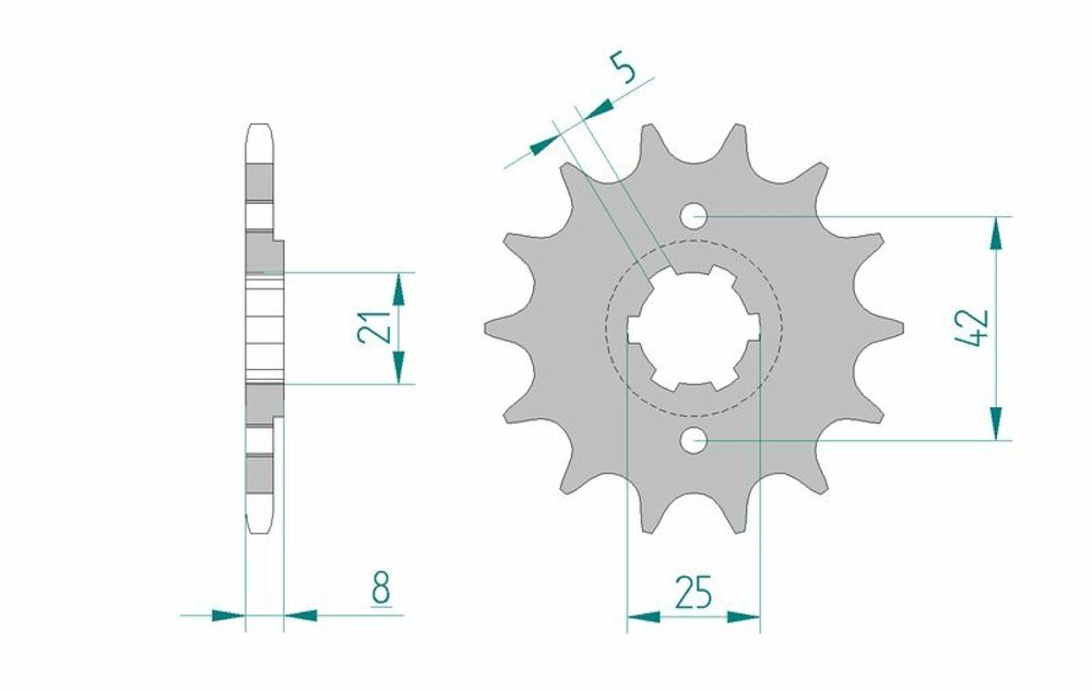 SP 1075468004 AFAM Standard Stahlritzel vorne 21502 - 520    passend fuer YAMAHA FZR 600 GENESIS