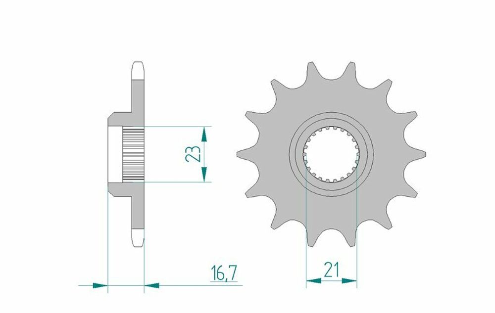 SP 1075490002 AFAM Standard Stahlritzel vorne 21506 - 520    passend fuer YAMAHA XJ 600 S DIVERSION