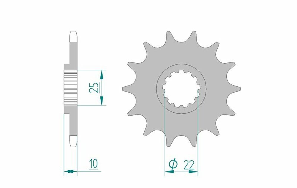 SP 1075501002 AFAM Standard Stahlritzel vorne 21510 - 520    passend fuer YAMAHA MT-03