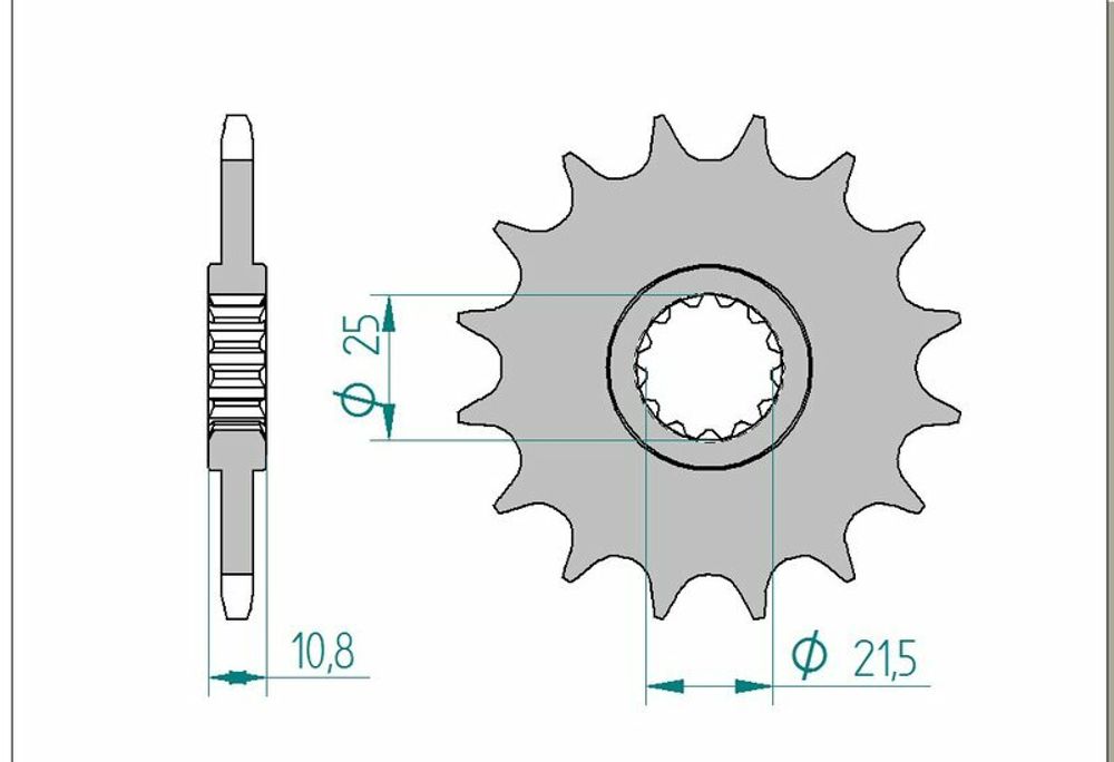 SP 1075524002 AFAM Standard Stahlritzel vorne 1512 - 520    passend fuer YAMAHA XJ6