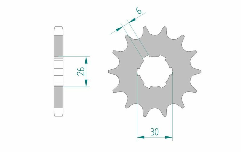 SP 1075546001 AFAM Standard Stahlritzel vorne 21600 - 530    passend fuer YAMAHA XS 650