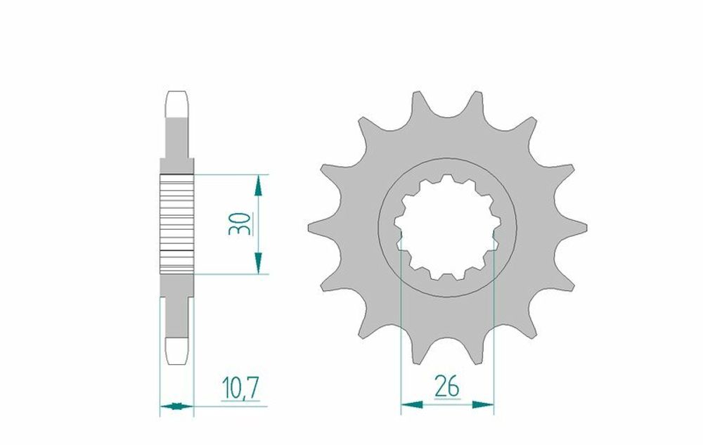 SP 1075611001 AFAM Standard Stahlritzel vorne 21607 - 525    passend fuer YAMAHA MT-09