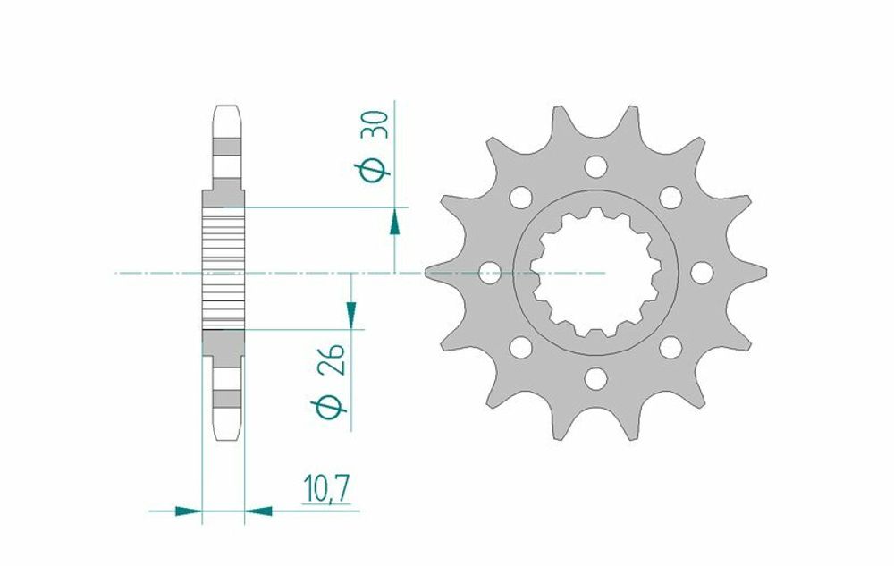 SP 1075699003 AFAM Standard Stahlritzel vorne 21805 - 525    passend fuer YAMAHA YZF-R1
