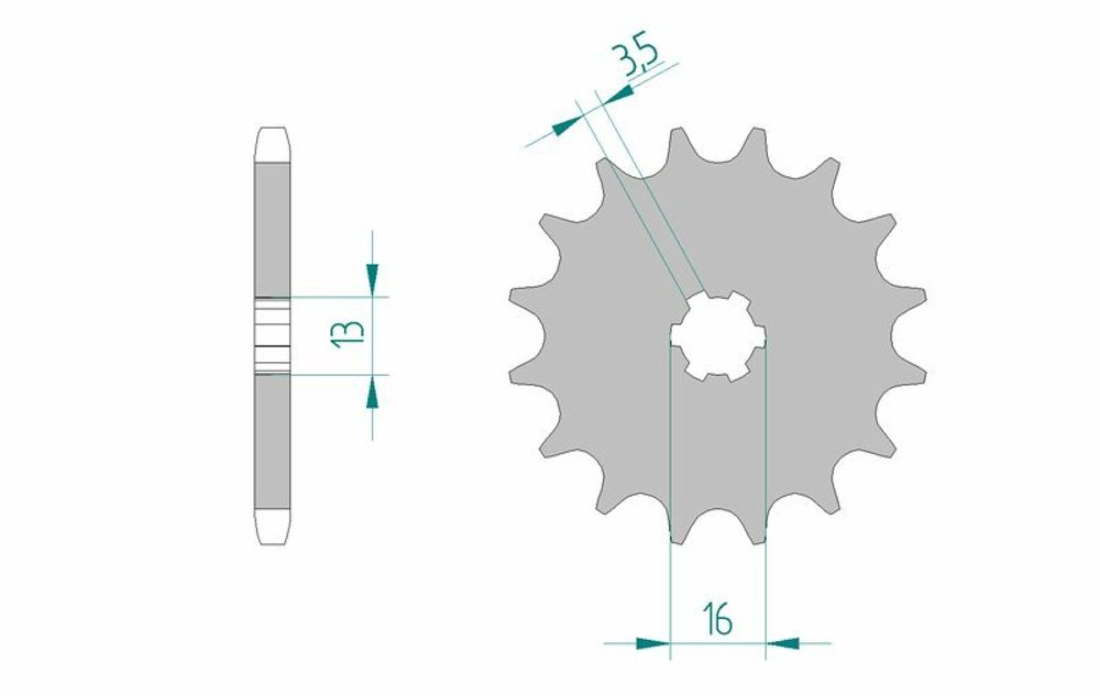 SP 1075732001 AFAM Standard Stahlritzel vorne 22102 - 428    passend fuer SUZUKI DS 80