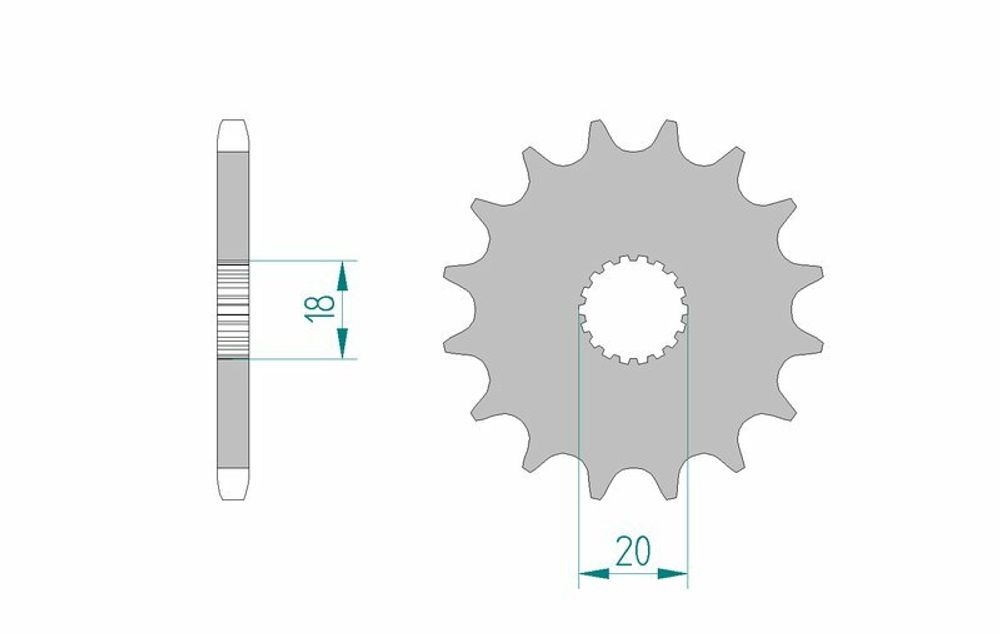 SP 1075766003 AFAM Standard Stahlritzel vorne 22200 - 428    passend fuer SUZUKI GS 125