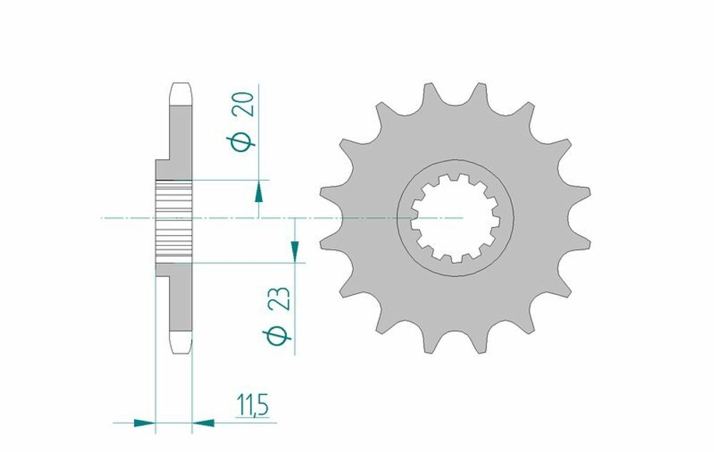 SP 1075777003 AFAM Standard Stahlritzel vorne 22201 - 428    passend fuer SUZUKI DR-Z 125