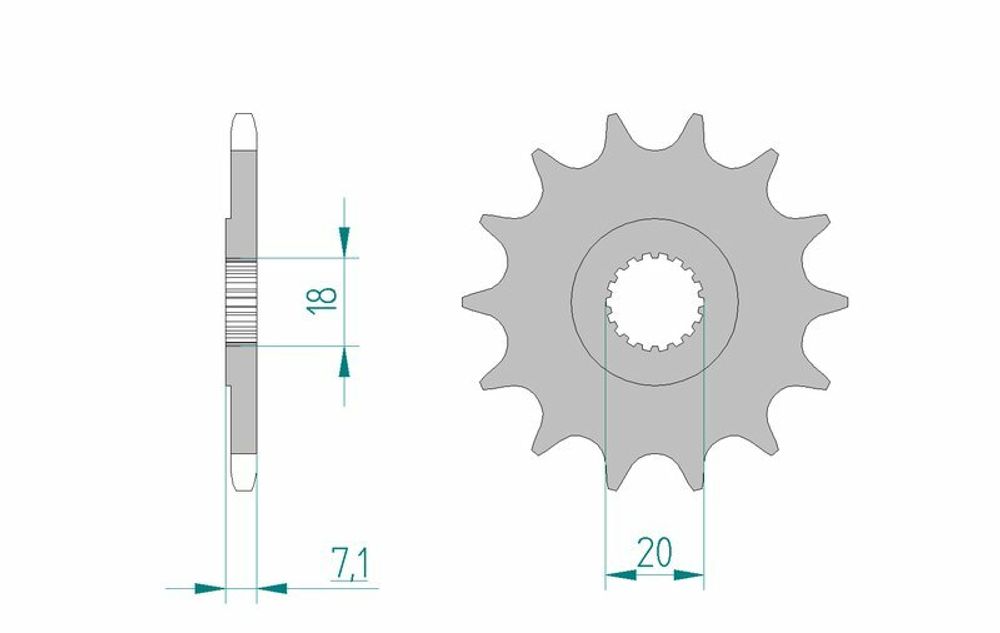SP 1075810001 AFAM Standard Stahlritzel vorne 22203 - 520    passend fuer SUZUKI RM 125