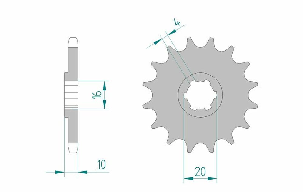 SP 1075821002 AFAM Standard Stahlritzel vorne 22205 - 428    passend fuer SUZUKI GN 125