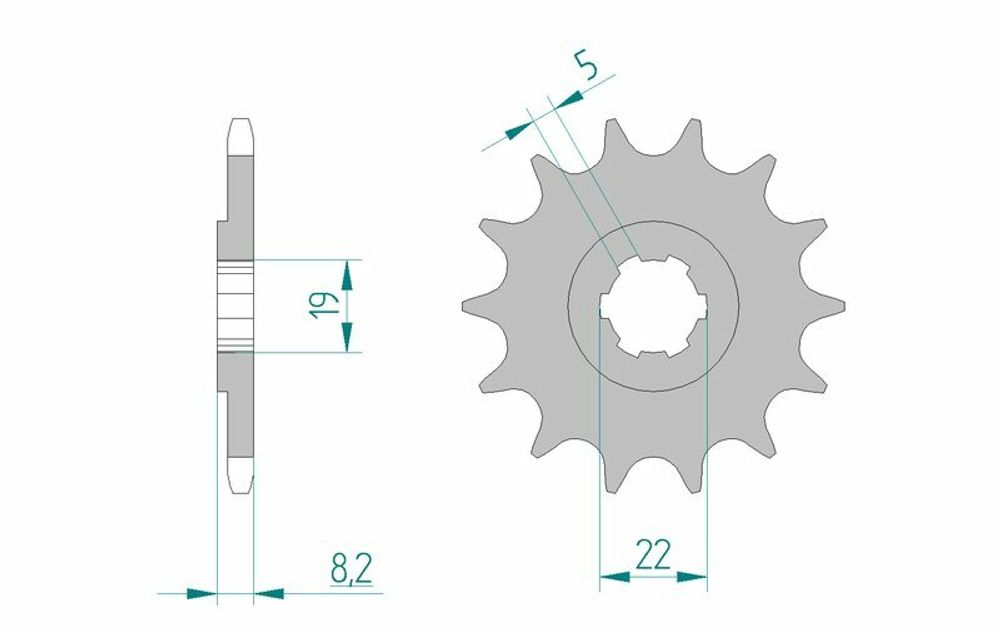 SP 1075832001 AFAM Standard Stahlritzel vorne 22302 - 520    passend fuer SUZUKI PE 250