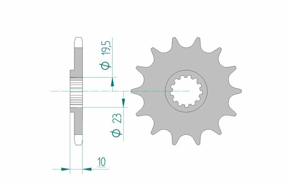 SP 1075855001 AFAM Standard Stahlritzel vorne 22303 - 520    passend fuer SUZUKI DR 200