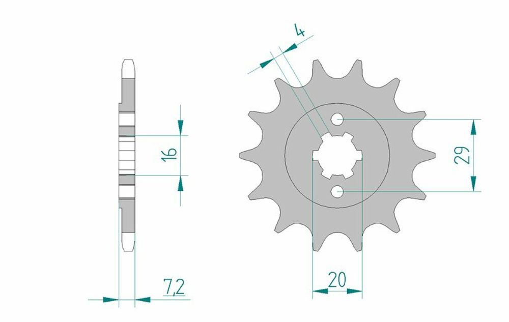 SP 1075877002 AFAM Standard Stahlritzel vorne 22305 - 520    passend fuer SUZUKI TS 200