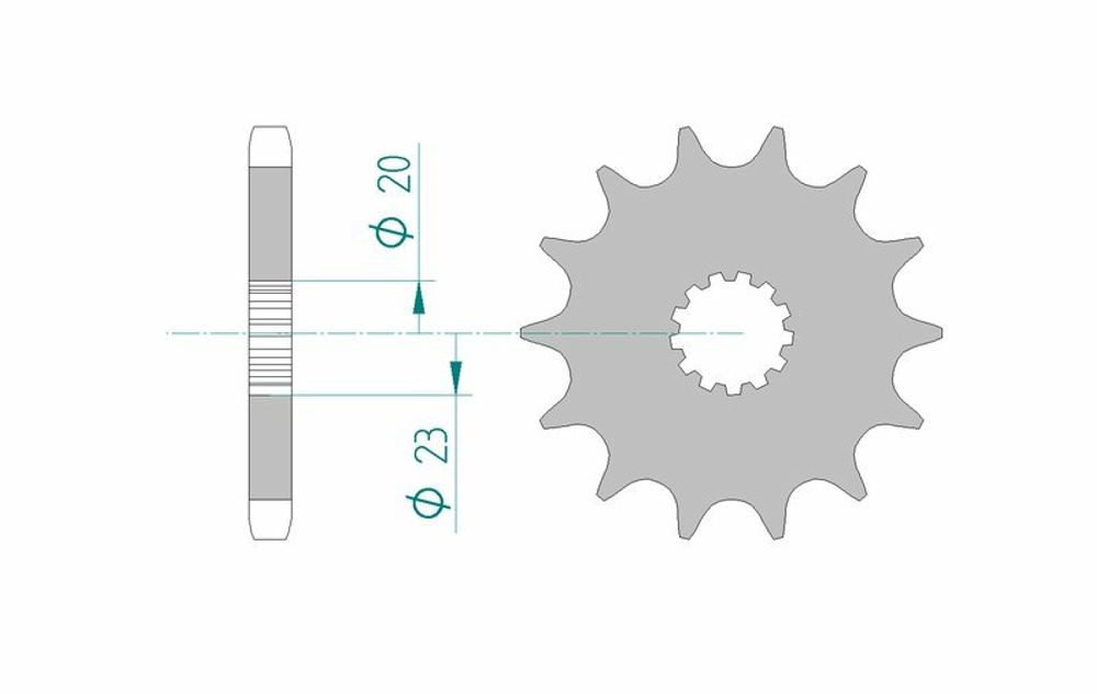 SP 1075920001 AFAM Standard Stahlritzel vorne 22403 - 530    passend fuer SUZUKI GR 650