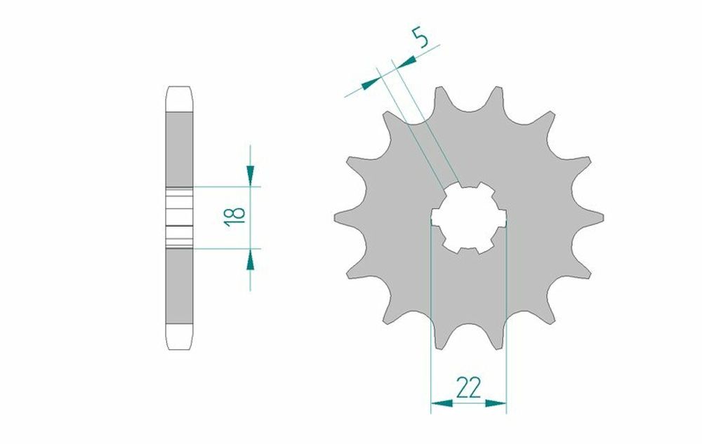 SP 1075987001 AFAM Standard Stahlritzel vorne 22501 - 530    passend fuer SUZUKI T 500