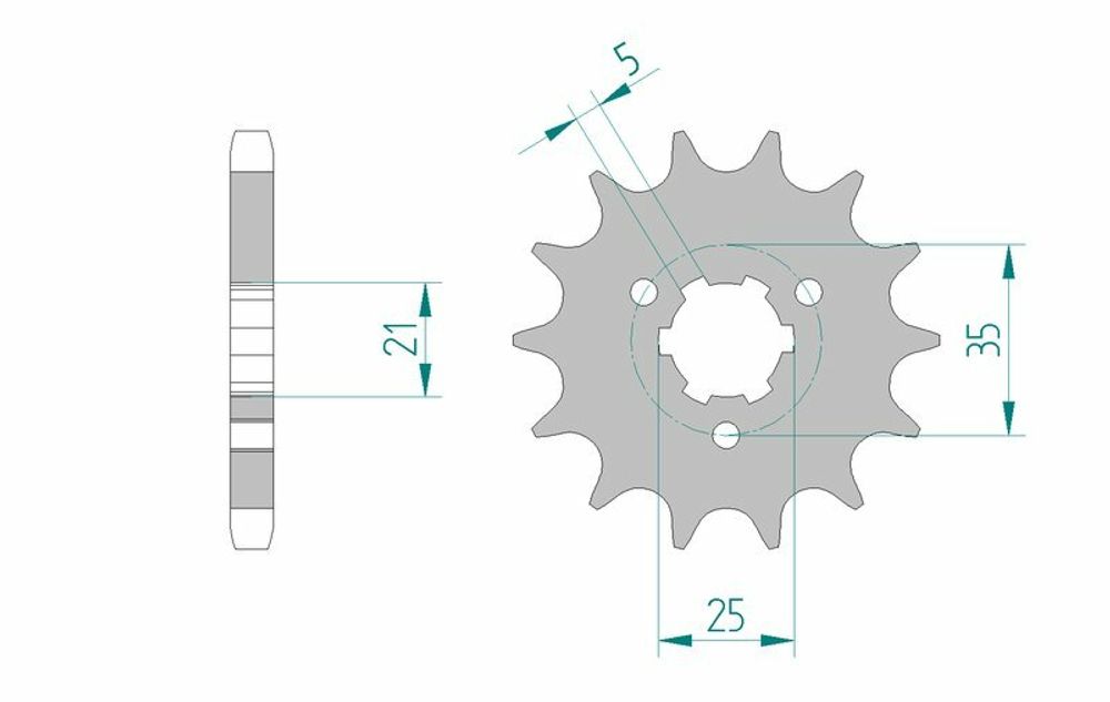 SP 1075998001 AFAM Standard Stahlritzel vorne 22502 - 530    passend fuer SUZUKI GT 380
