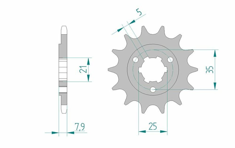 SP 1076009003 AFAM Standard Stahlritzel vorne 22503 - 520    passend fuer SUZUKI DR 600