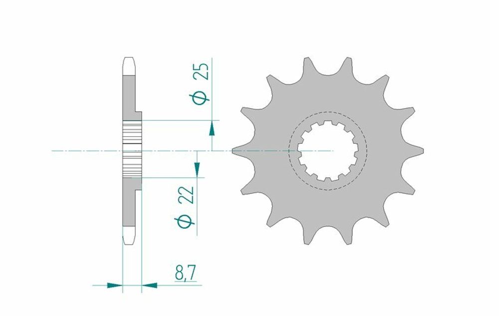 SP 1076020001 AFAM Standard Stahlritzel vorne 22505 - 520    passend fuer SUZUKI GS 500