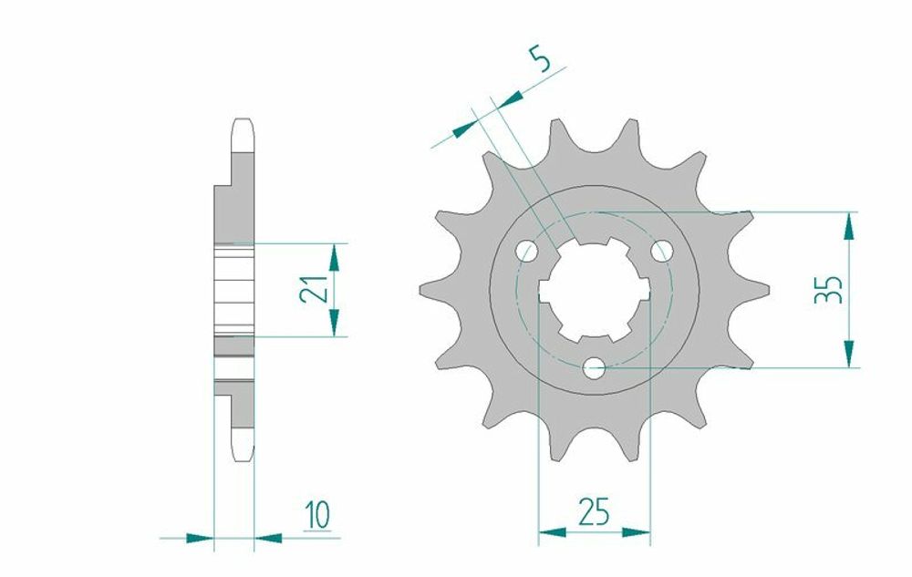 SP 1076031002 AFAM Standard Stahlritzel vorne 22600 - 520    passend fuer CAGIVA T4R 350