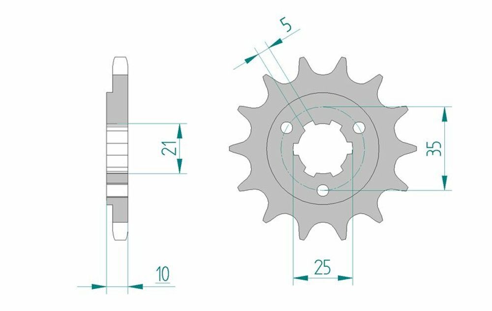 SP 1076053002 AFAM Standard Stahlritzel vorne 22602 - 525    passend fuer SUZUKI DR 650