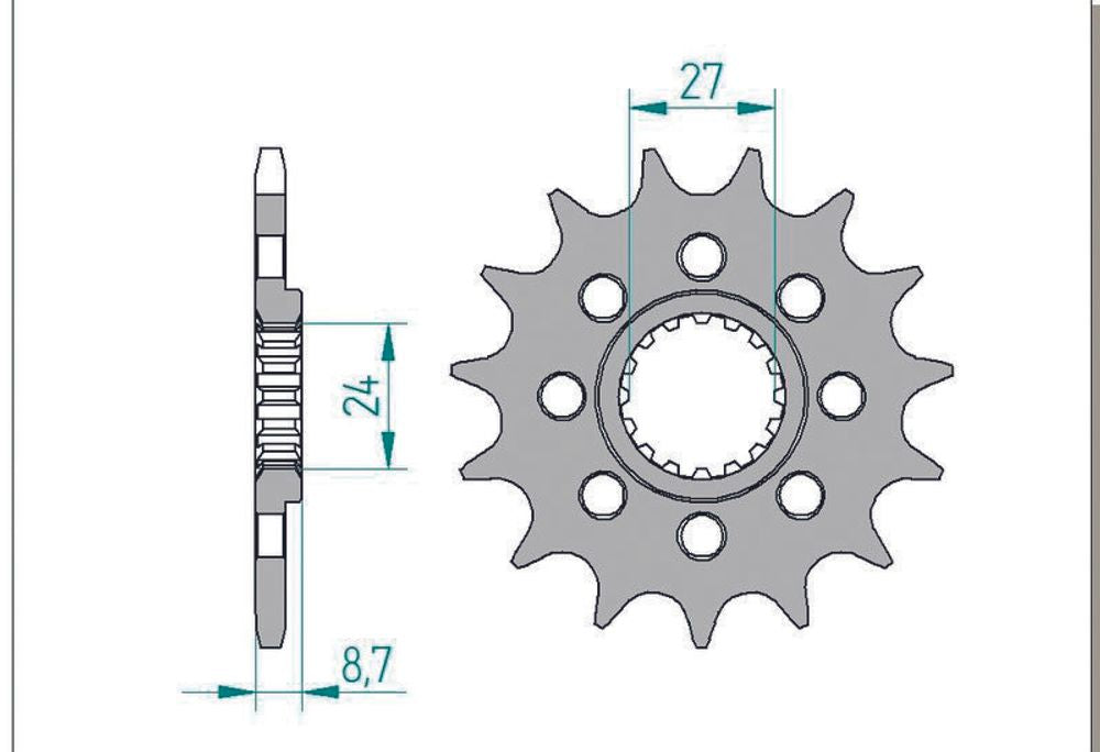 SP 1076120001 AFAM Standard Stahlritzel vorne 22902 - 520    passend fuer SUZUKI GSX-R 1000