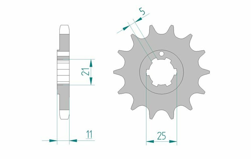 SP 1076273002 AFAM Standard Stahlritzel vorne 24400 - 530    passend fuer KAWASAKI H2 750