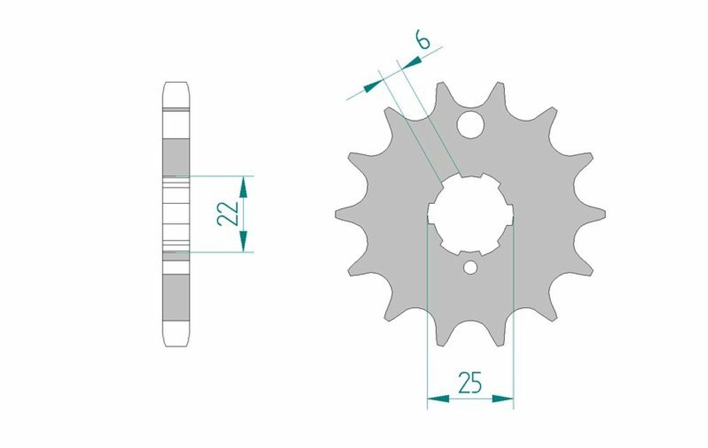 SP 1076284001 AFAM Standard Stahlritzel vorne 24401 - 530    passend fuer KAWASAKI Z 400