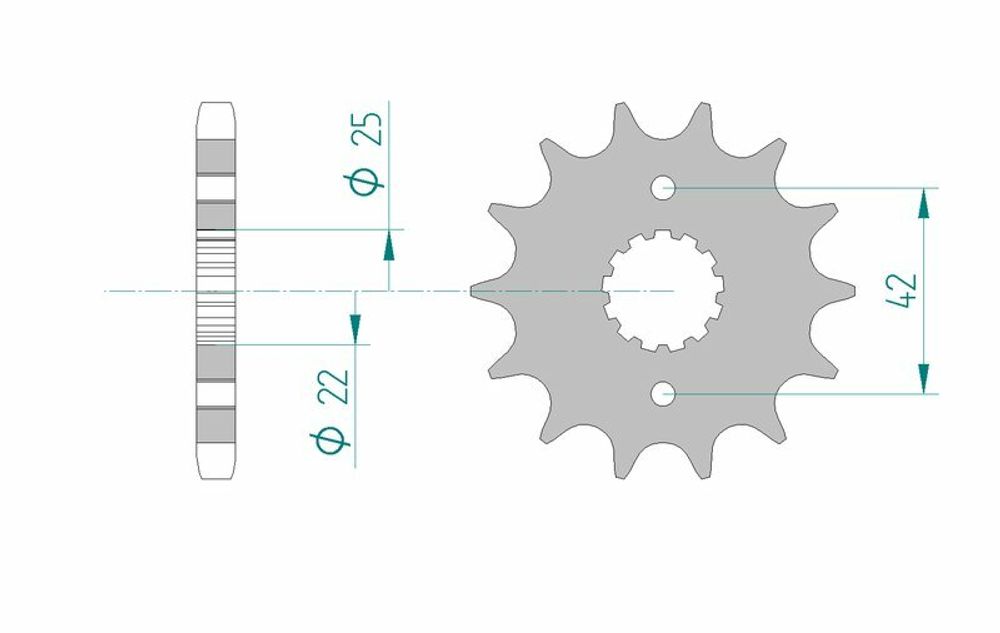 SP 1076296001 AFAM Standard Stahlritzel vorne 24500 - 530    passend fuer KAWASAKI GPX 600