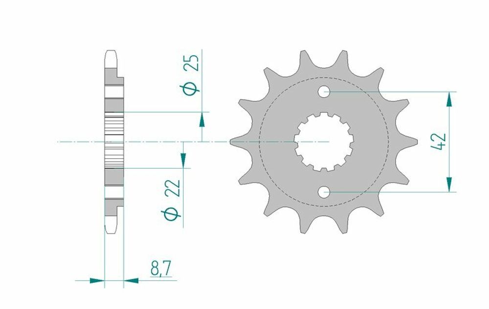 SP 1076307004 AFAM Standard Stahlritzel vorne 24501 - 520    passend fuer KAWASAKI ZXR 400