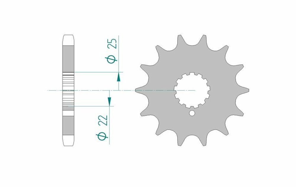 SP 1076329002 AFAM Standard Stahlritzel vorne 24504 - 530    passend fuer KAWASAKI Z 750